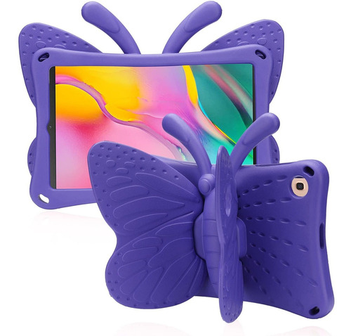 Funda Para Galaxy Tab S6 Lite Diseno De Mariposa Violeta