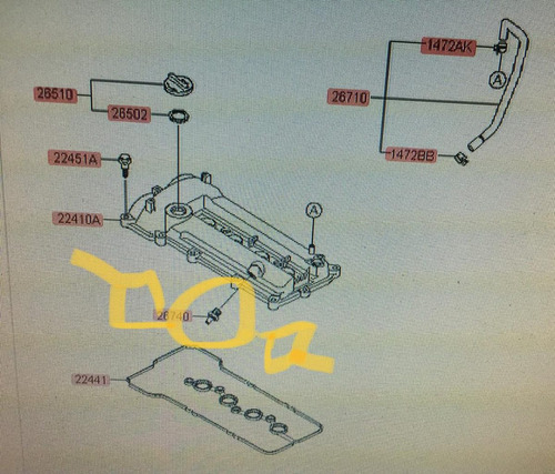 Imagem 3 de 9 de Valvula Pcv Valvula Tampa Valvula Kia Picanto 2674004000qqk