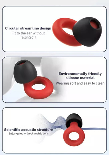 6 Pairs Reusable Sleep Earplugs