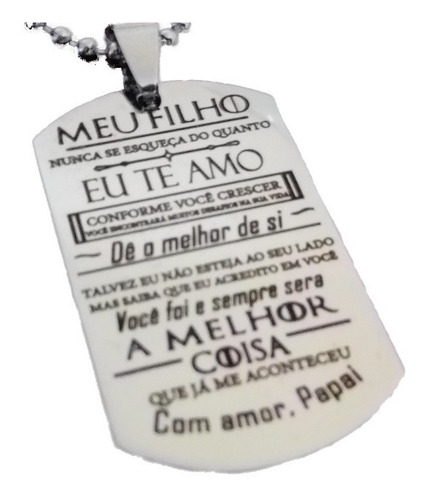 Tag Militar Personalizada - Dog Tag Inox #