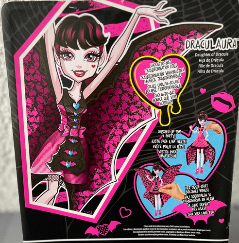 Monster High, Draculaura Transformación Vampirastica (Usado)