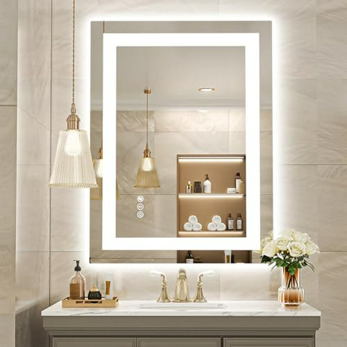 Espejo De Baño Con Luz Led De 28 X 36 Pulgadas, Retroilumina