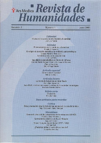 Libro Revista De Humanidades Vol 2 Nº 1 Junio 2003 De Ars Me