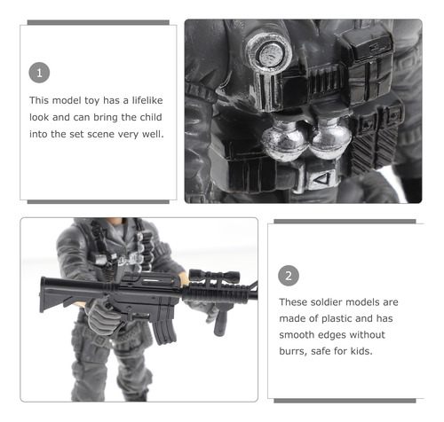 1 Juego De Maquetas De Soldado De Simulación Soldier Playthy