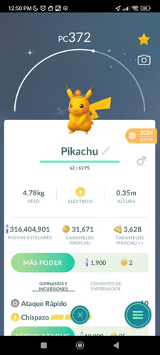 Pikachu Variocolor (Usado)