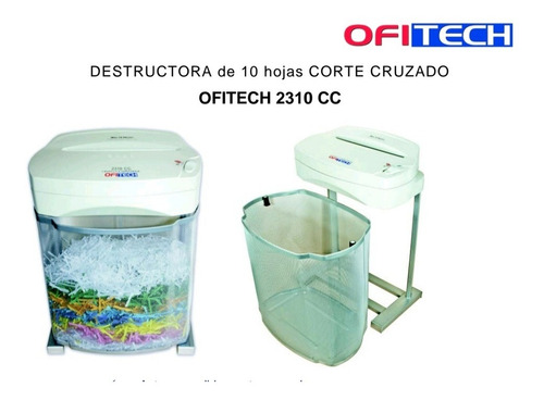 Imagen 2 de 2 de Destructora De Papel 10 Hojas