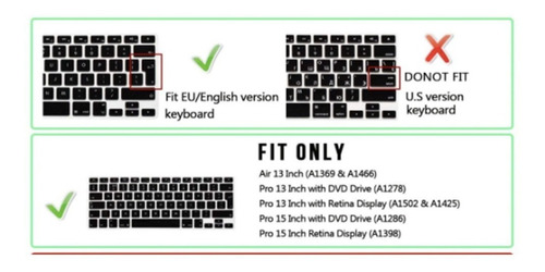 Imagen 2 de 3 de Cubre Teclado Español Macbook 16 A2141 A2289 A2251 Ra