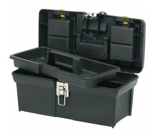 Caja de herramientas Stanley 16-013 de plástico 206mm x 403mm x 181mm negra y amarilla