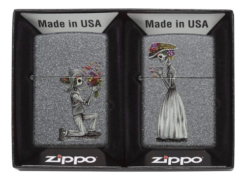 Set Zippo Día De Los Muertos 2 Encendedores De Colección