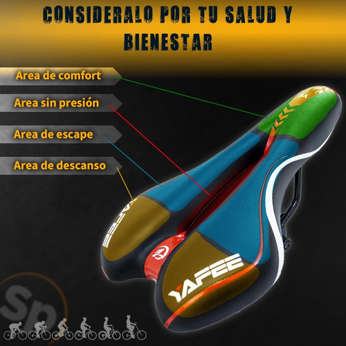 Imagen 9 de 10 de Asiento Sp Bkes Para Bicicleta Universal Con Broche