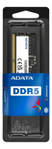 Memoria Ram Sodimm 8gb Ddr5 Adata Ad5s48008g-s Negro