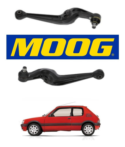 Kit 2 Brazos De Rótula Con Bujes Moog Peugeot 205