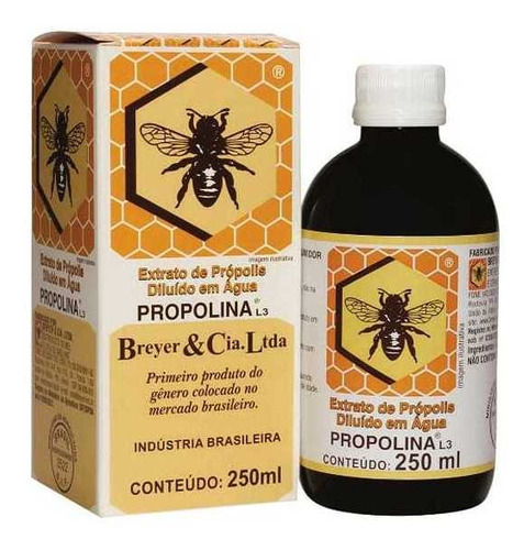 Propolina L3 Breyer 250ml - Extrato De Própolis Diluído Água