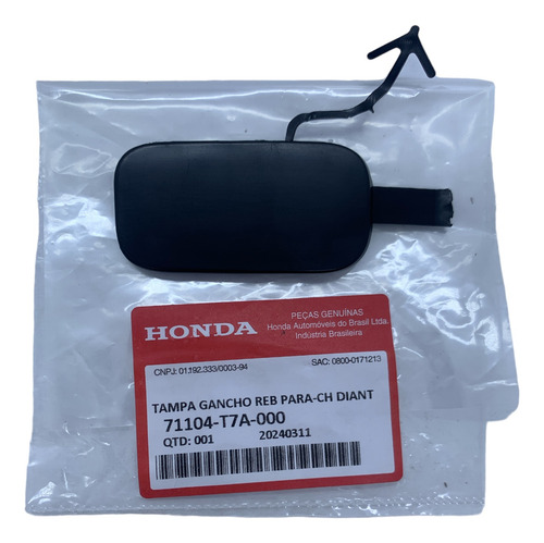Tampa Reboque Parachoque Dianteiro Honda Hr-v 16/18 Original