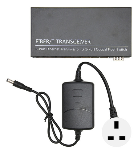 Convertidor Multimedia De Fibra Óptica Ethernet, 1 Puerto, 8