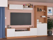 Comprar Combo Rack Tv + Biblioteca + Repisa Living Modular Rack