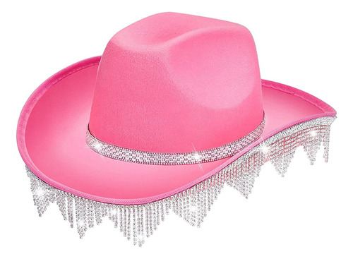 Sombrero De Vaquero Con Borlas, Sombrero De Para Rosa