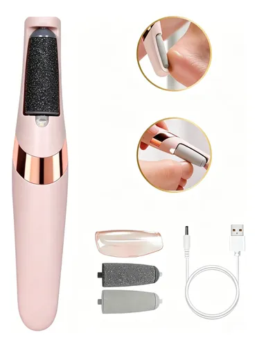 Lixa De Pé Elétrica Recarregável Usb Bivolt Rosa 110220 V