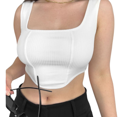 Corselet Top Feminino Cropped Morcego Moda Plus G1  - Maria