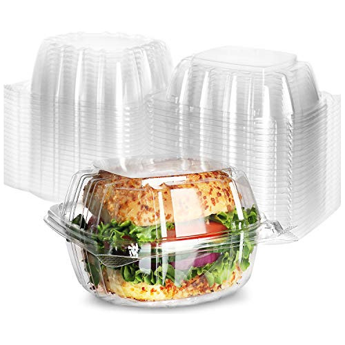 Clamshell Takeout Food Containers 100 Pack 5 X 5 Clear ...