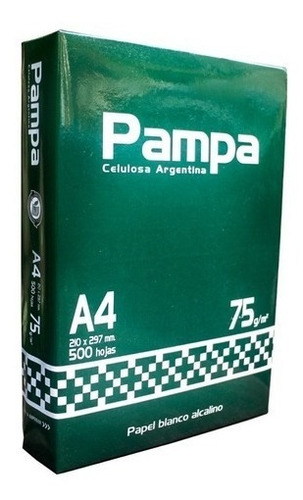 Resma Pampa A4 De 500 Hojas De 75g Color Blanco Por Unidad