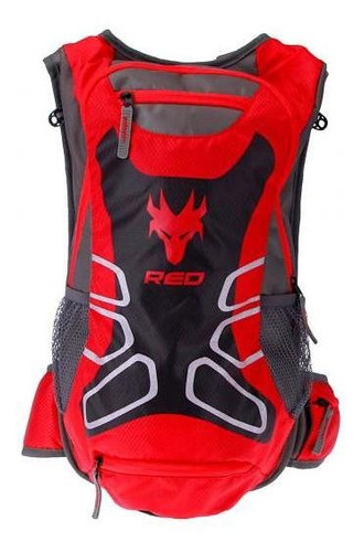 Imagem 2 de 4 de Mochila Hidratação Red Dragon Cargo + Bolsa Água 2,5 Vermelh
