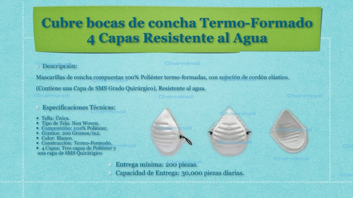 Cubrebocas Cofrepris Resiste Agua 4capas Paq. 25pz