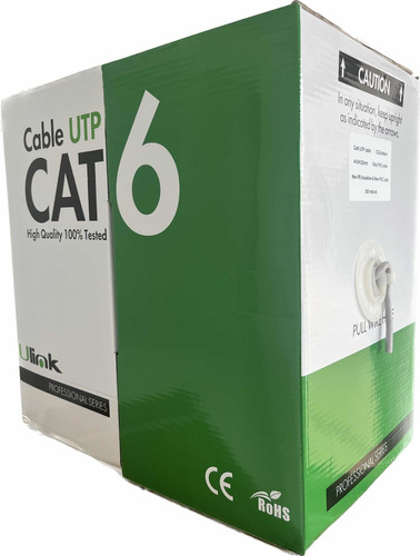 Cable De Red Cat6 23 Awg, Caja De 305 Mts