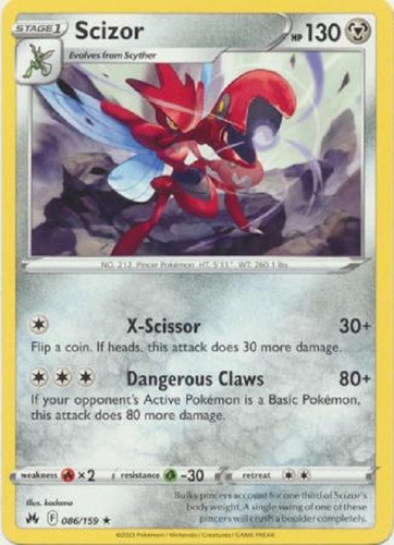 Scizor 086/159 Raro Pokemon Tcg