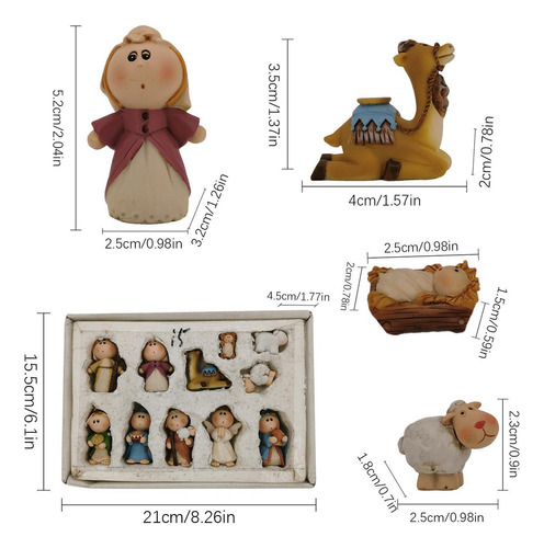 Figuras Navideñas En Miniatura Esculturas Para Decoración De