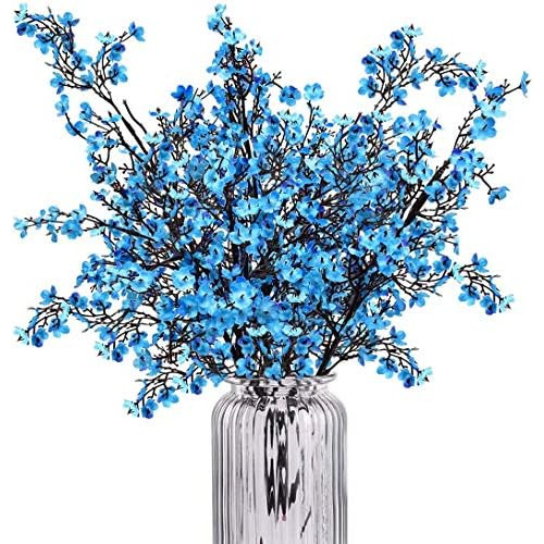 Flores Falsas Azules De 19.7 Pulgadas, 4 Pzas Gypsophil...