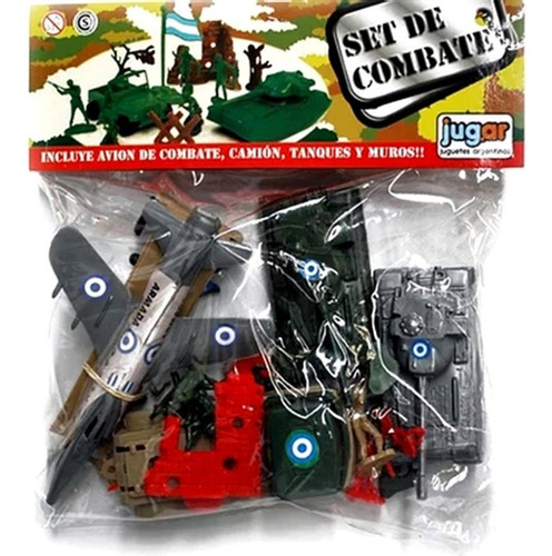Set Bolsa Soldaditos Combate Grande Juego Niños Guerra Jugar