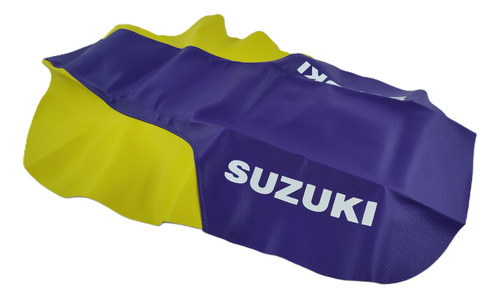 Tapizado Suzuki Dr 350 97' Amarillo Y Violeta Letras Blancas