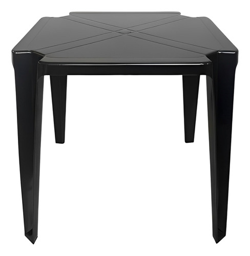 Mesa De Jardim Plástico Monobloco Para Cadeiras Diversas Cor Preto