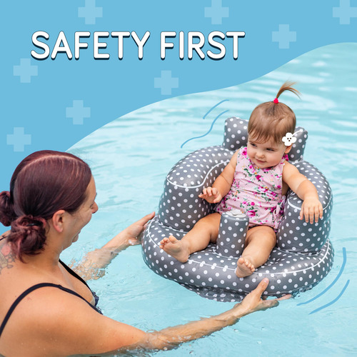 Asiento Inflable Con Inflador Para Niños De 3 A 36 Meses