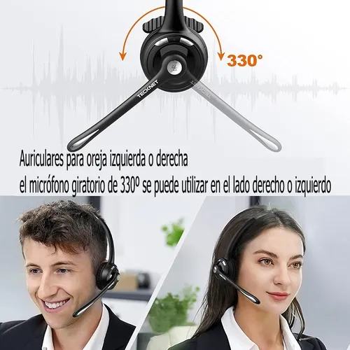Diadema Microfono Inalambrico Para Celular Bluetooth Zoom