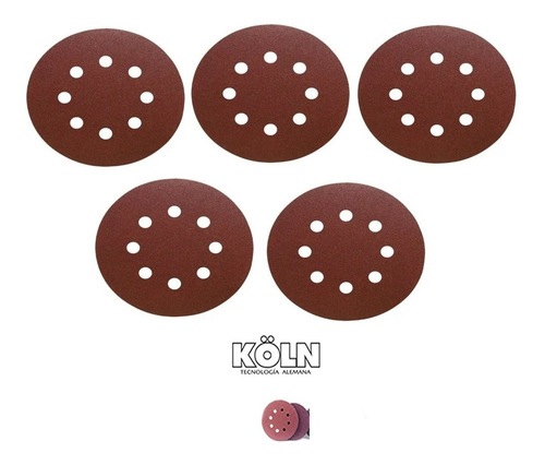 Imagen 1 de 3 de Set 5 Lijas Con Abrojo Grano 60 Koln