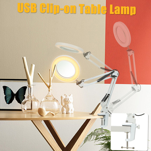 - Lupa Con Lámpara, Mesa De Luz For Lectura, Estudio Y