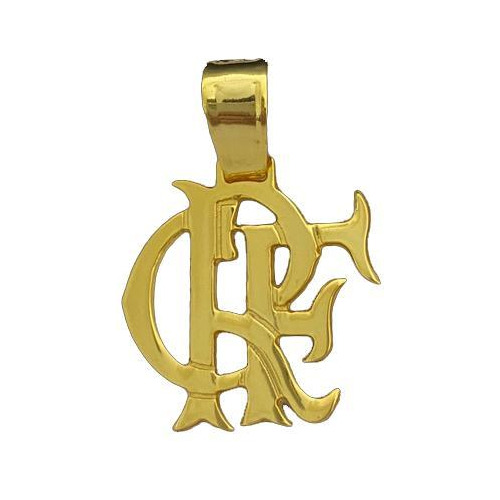 Pingente Flamengo Crf G - Banhado A Ouro 18k