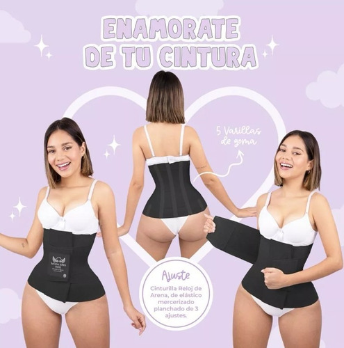Faja Reloj De Arena Modaking Originales Importadas Tendencia Negro Xl