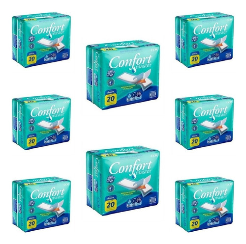 8 Pcts Absorvente Geriátrico Confort Master Multiuso C/20un