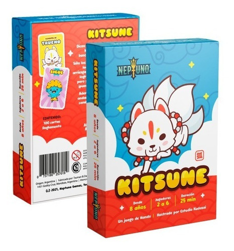 Imagen 2 de 4 de Kitsune Juego De Mesa Cartas Tierno Neptuno