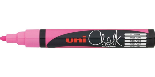 Marcadores Tiza Uni Chalk P/ Pizarra Negra Led Pack X 5 Fluo