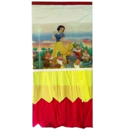 Toalha Para Mesa De Festa Babado De Crepom Branca De Neve