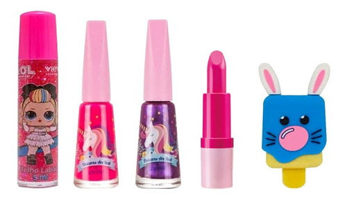 Imagem 3 de 5 de Kit Infantil C/ Maquiagem Mochila + Pop It + Esmalte Bz142