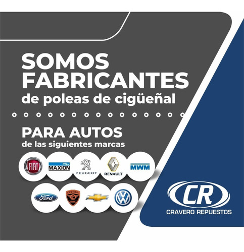 Polea Bomba De Agua Renault 12 Gtl Con A/a Motor 1.4/1.6