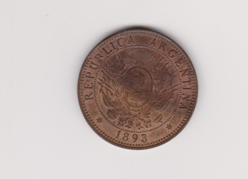 Moneda Argentina 2 Centavos Año 1893 Sin Circular