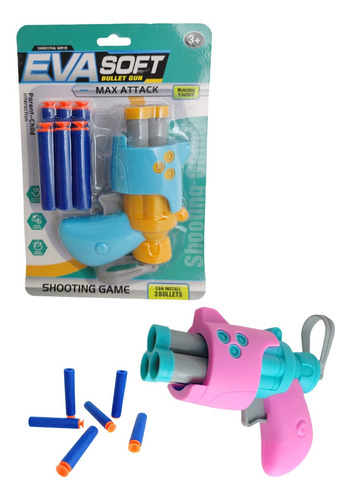 Mini Pistola De Dardos De Espuma En Blister Multicolor