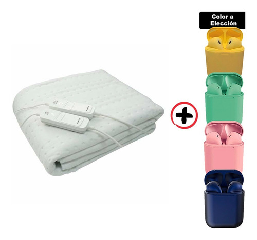 Calienta Cama 2 Plazas Punktal Pk-22pl Lavable 220v + Auricu