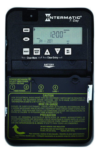 Intermatic Et1705c Interruptor Tiempo Gris